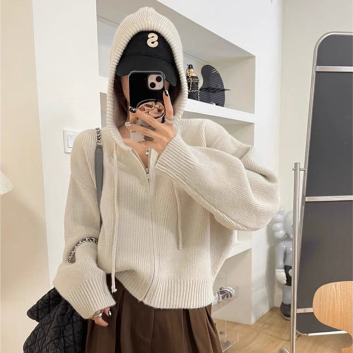 Kvinders hættetrøje med lynlås og casual fit Stilla