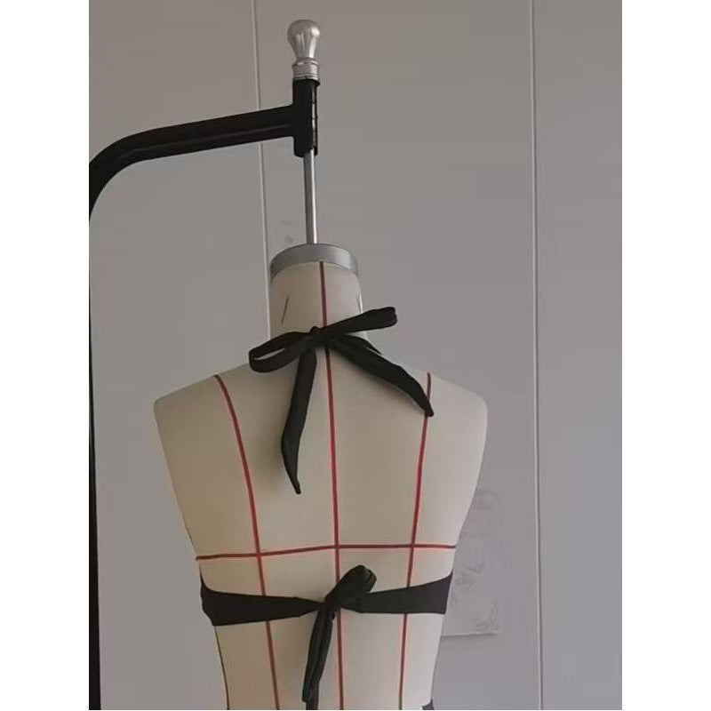 Dame Triangel-Bikini-Top med elegant knop og smykkedetaljer Skovae