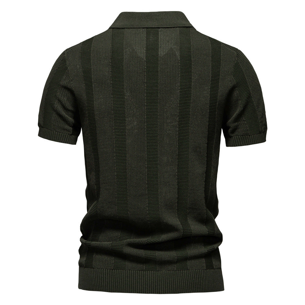 Herrer Polo-Shirt med struktureret design og moderne krave Stilla