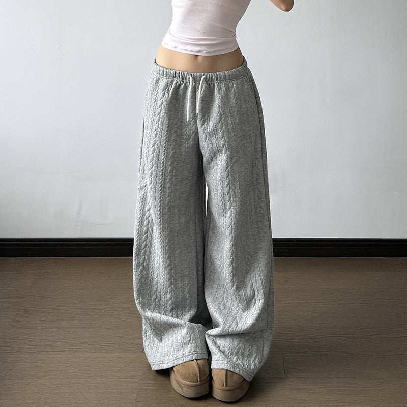 Damen bequeme weite Sweatpants mit elastischem Bund und Kordelzug Skovae