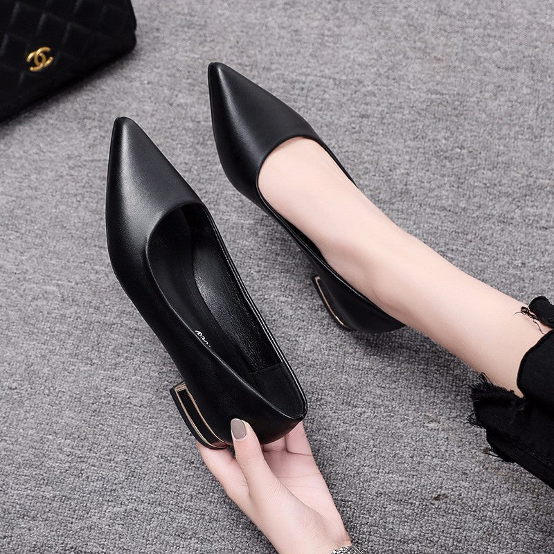 Dame elegante pumps med komfortabel blokhæl Stilla