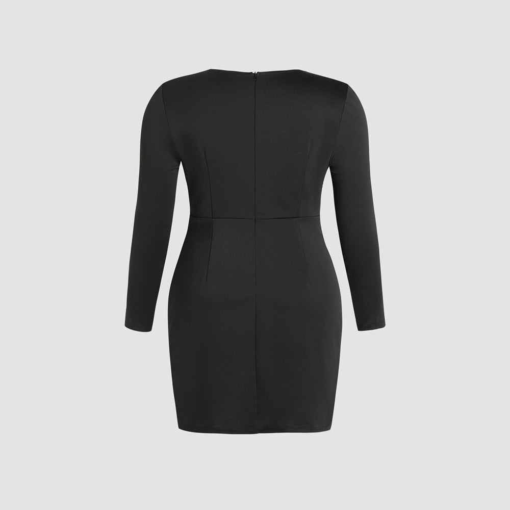 Dame omslagskjorte med elegant drapering og dyb V-udskæring Stilla
