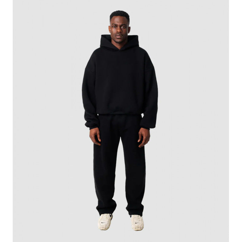 Kvinders hyggelige sweatshirt og bukser sæt med høj krave og afslappet pasform Skovae