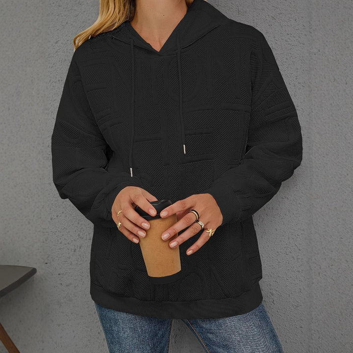 Kvindernes Oversized Hoodie med Tekstur Design Stilla