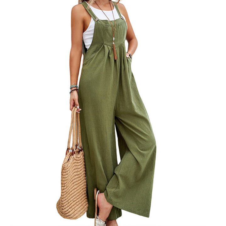 Dame bred overalls med afslappet snit og raffinerede detaljer Stilla