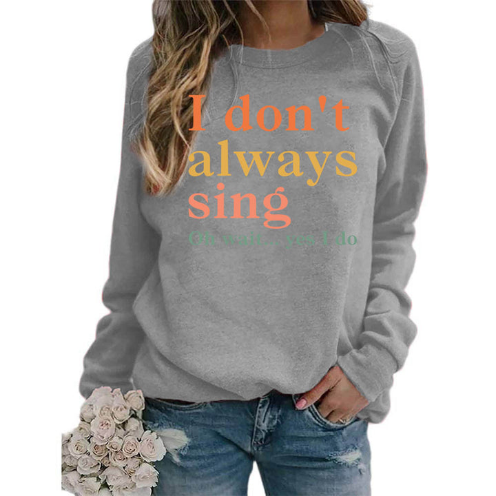 Dame sweatshirt med kreativt slogan og komfortabel pasform Stilla