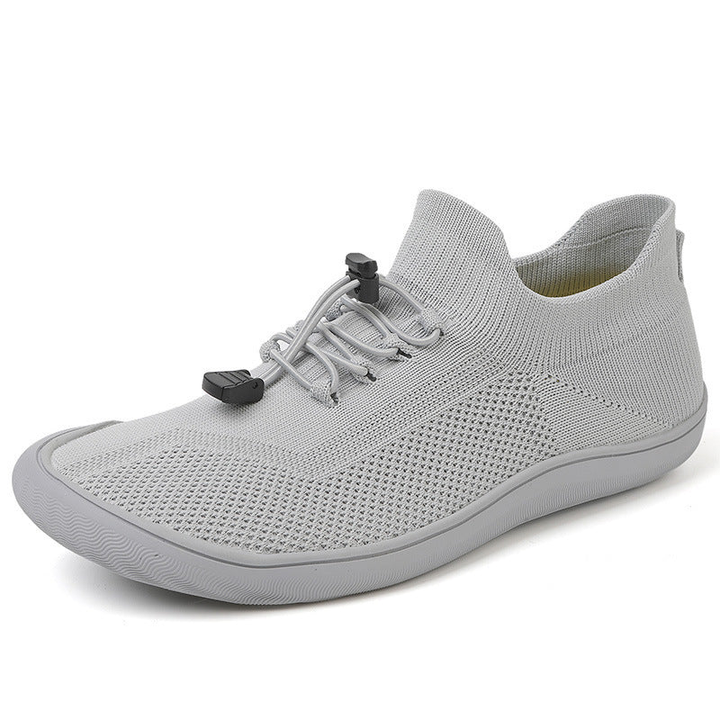 Unisex nan slank strik slip-on træner med justerbar snøring og ultra fleksibel minimal sål Skovae