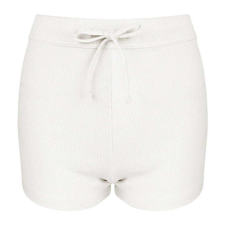 Dame behagelige shorts med elastisk talje og moderne ribdesign Stilla