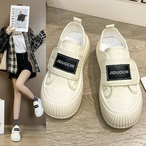 Dame Slip-On Sneakers med elastisk velcro og innovativ støddæmpning Stilla
