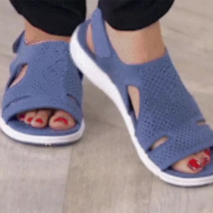 Dame Åndbare Sandaler med fleksibel Såle og justerbar Rem Stilla
