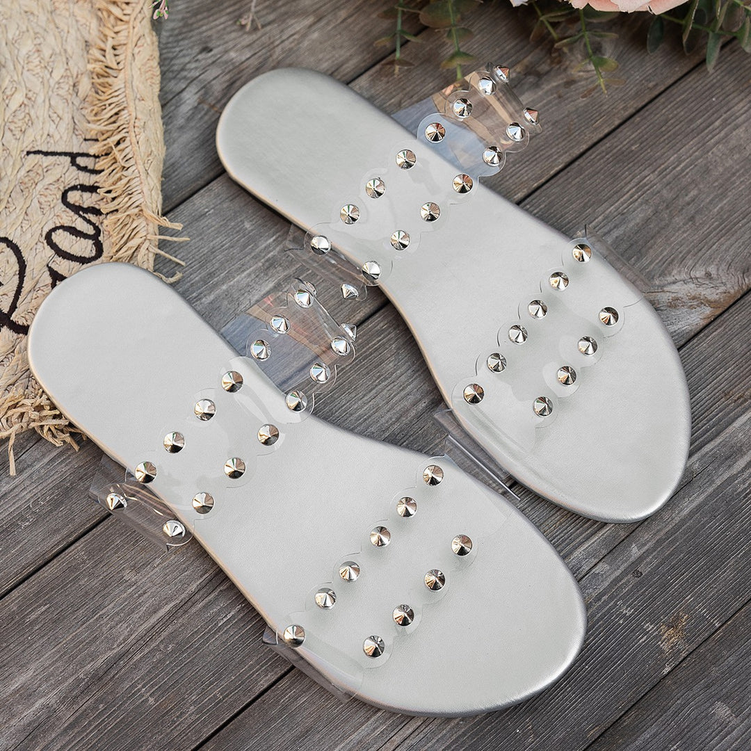 Dame mode sandaler med elegante perledetaljer Stilla