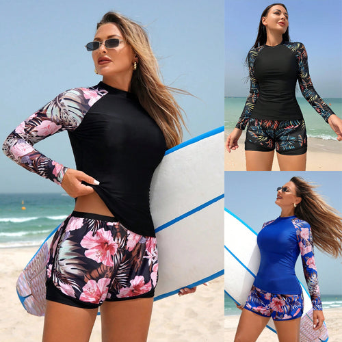 Dame Langærmet Surfshirt med komfortable Shorts Skovae