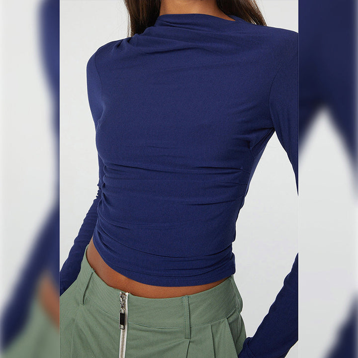 Femme Raffung Langærmet Stretch Top Stilla