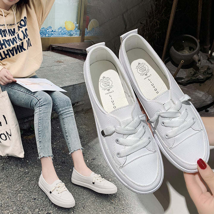 Dame Sneakers i høj kvalitet af kunstlæder med detaljeret snøredesign og polstret indersål Stilla