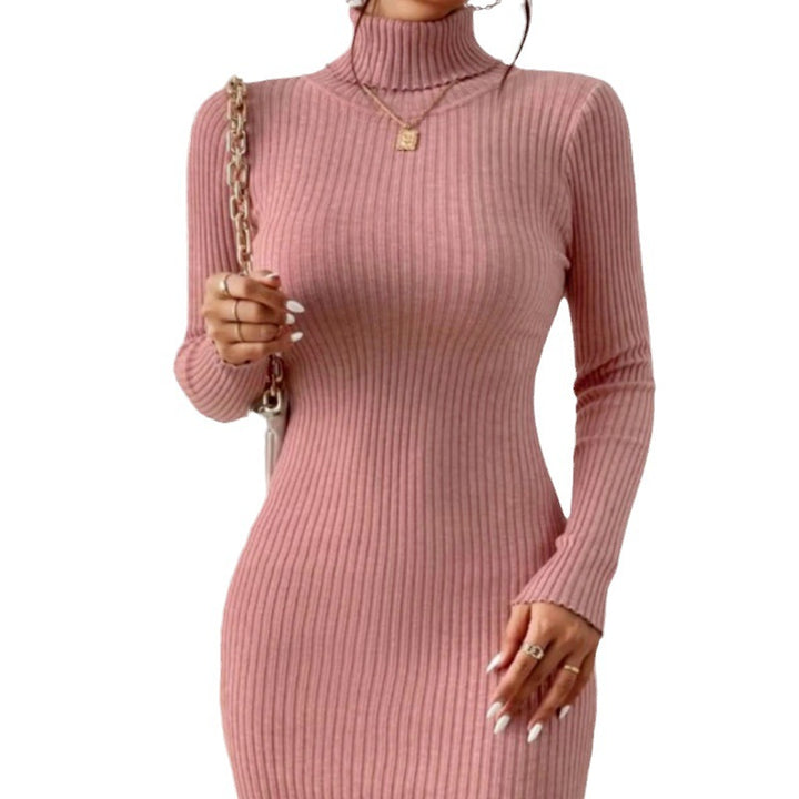 Femme Rullekrave Ribb-Bodycon-Kjole Stilla
