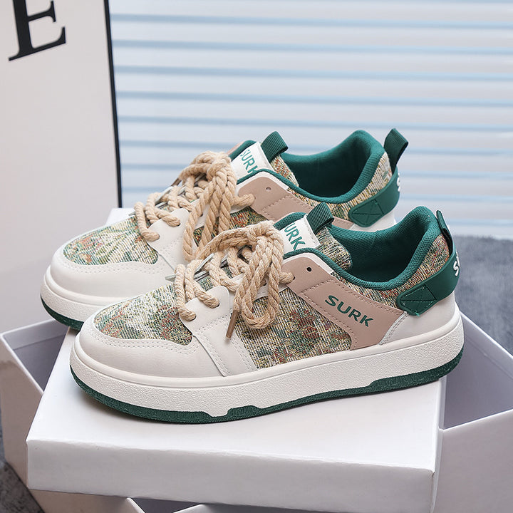 Dame Sneakers med blomsterdesign og robust gummisålsprofil Stilla
