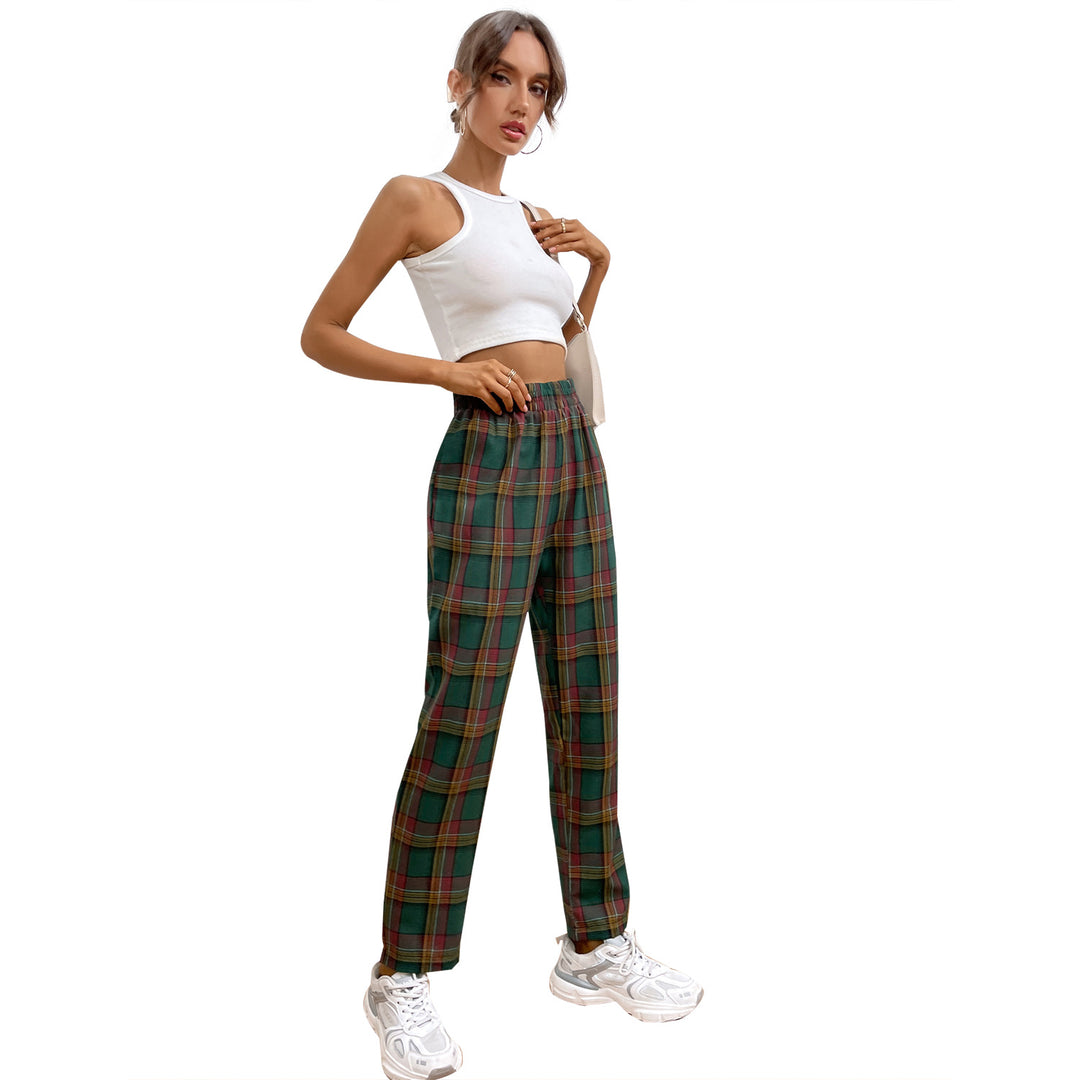 Kvinder casual ternede bukser med elastisk talje og slim fit Stilla