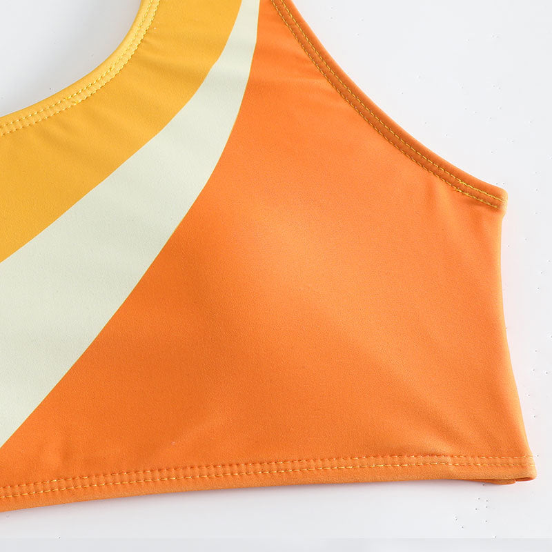 Dame Sidestrikket Bikini med farvematching design Skovae