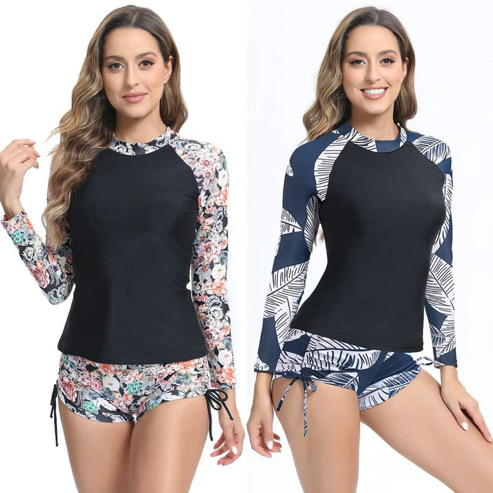 Dame moderne Rashguard-bikini-sæt Skovae
