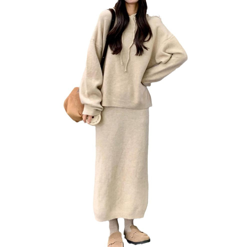 Kvindernes hoodie kjole med elegant snit og praktiske lommer Stilla