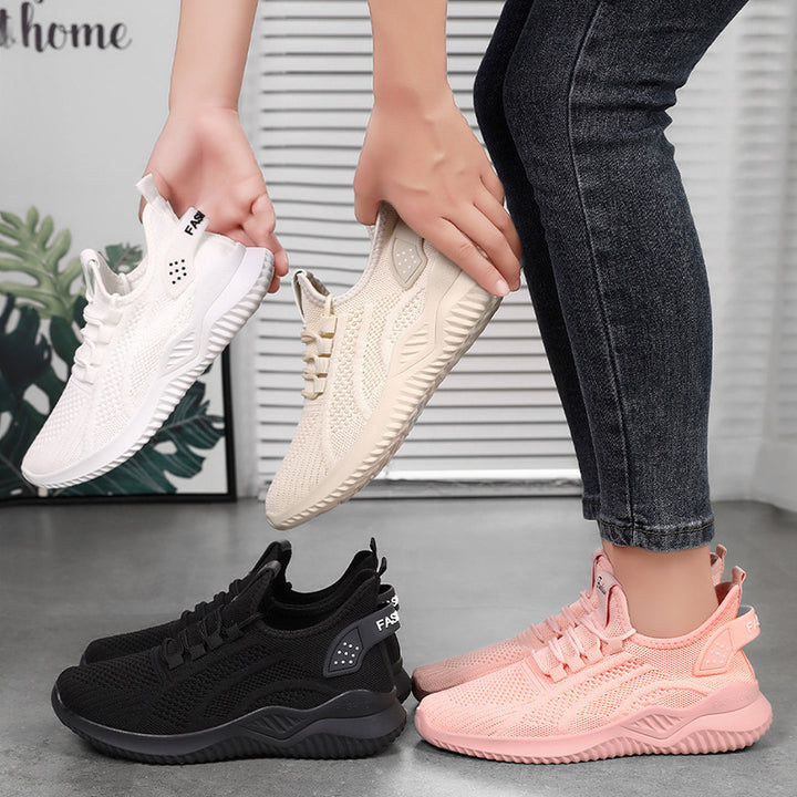 Dame Fleksible Mesh-Sneakers med åndbar struktur og skridsikker sål Stilla