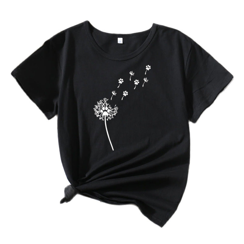 Kvinder kunstnerisk mælkebøtte grafik T-shirt Stilla