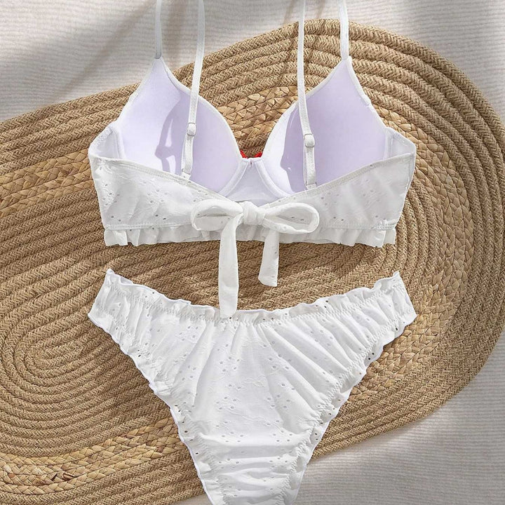 Dame Badetøj Sæt med flæser og elegant spidsedetalje Stilla