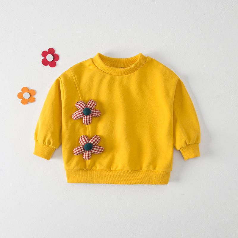 Pige Fritids Blomst dekoreret Sweatshirt Stilla