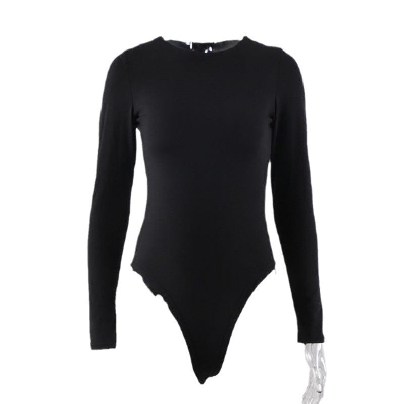 Dame langærmet bodystocking med elegant snit Skovae