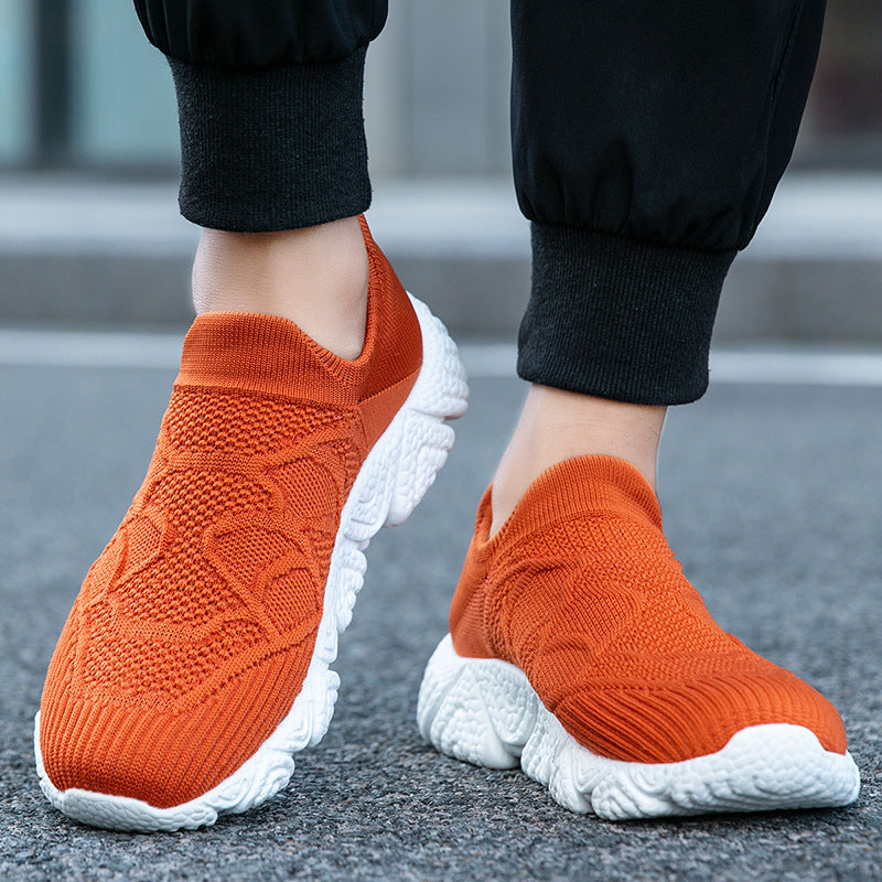 Femme Slip-On Strik-Athletik-Sneaker med åndbart design Stilla