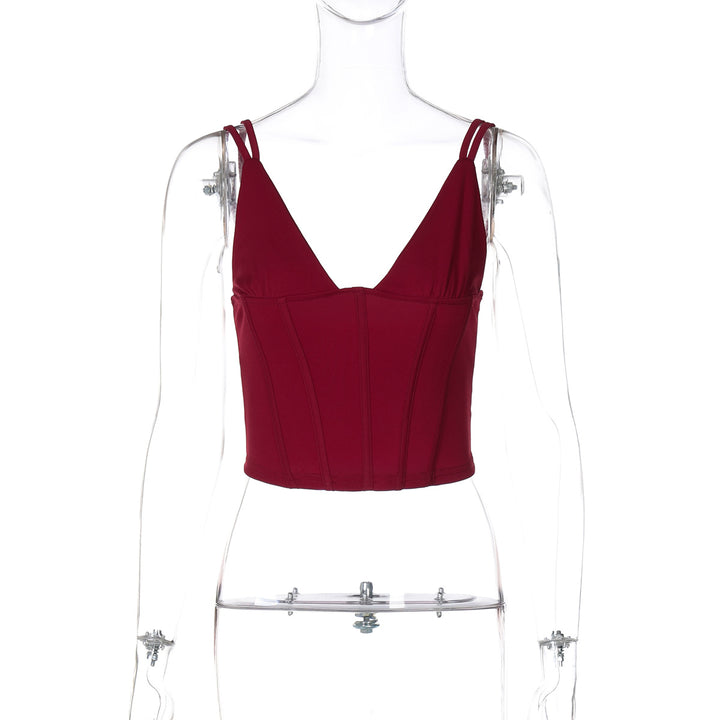 Damer Elegant skåret Bustier-top med spaghetti-stropper Skovae