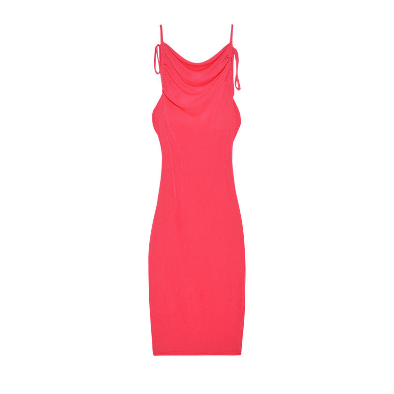 Dame Elegant Draperet Slipkjole Stilla