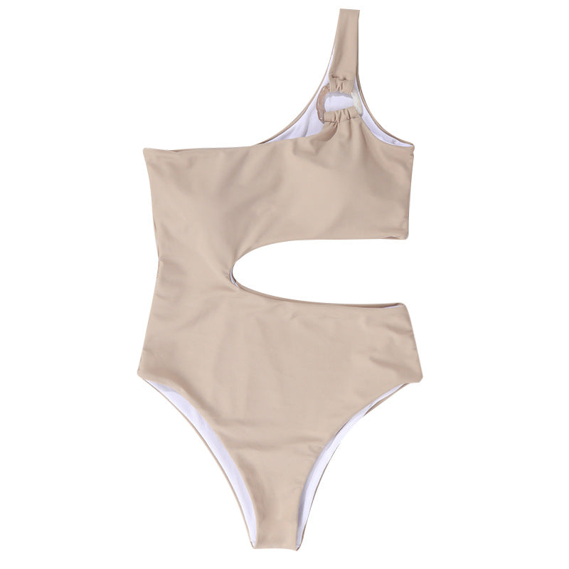 Dame onepiece badedragt med snit og elastiske stropper Stilla