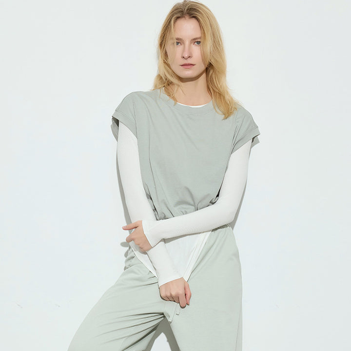 Dame afslappet T-shirt med gummizug Stilla