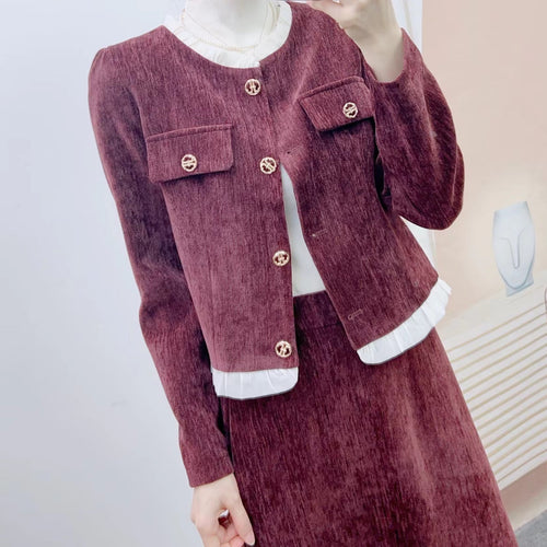 Dame Elegant Jumpsuit med figursyet blazer og raffinerede detaljer Stilla