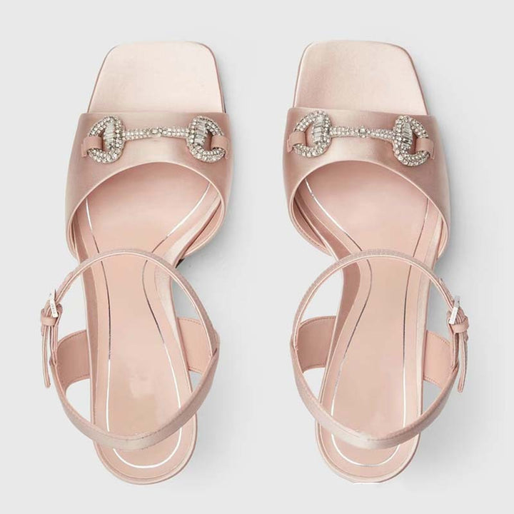 Dame elegante åbne High Heel sandaler med krystal spænde detail Stilla