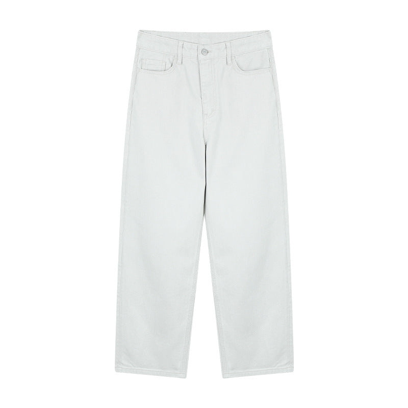 Dame baggy jeansbukser i moderne snit med høje folder og sidelommer Stilla