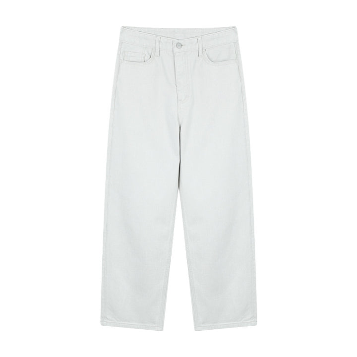 Dame baggy jeansbukser i moderne snit med høje folder og sidelommer Stilla