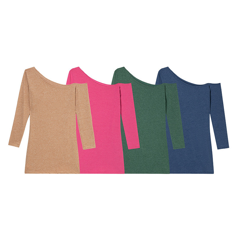 Dame Off-Shoulder Knude Langærmet Top Stilla
