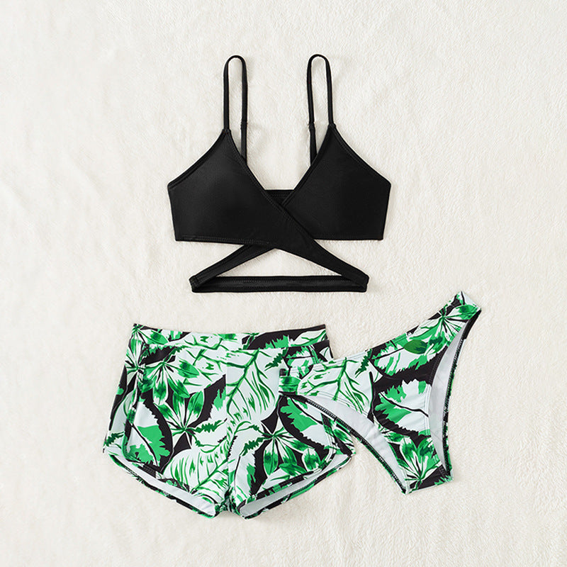 Dame bikini-sæt med moderne indpakningssnit og miljøvenligt Leaf-design Stilla