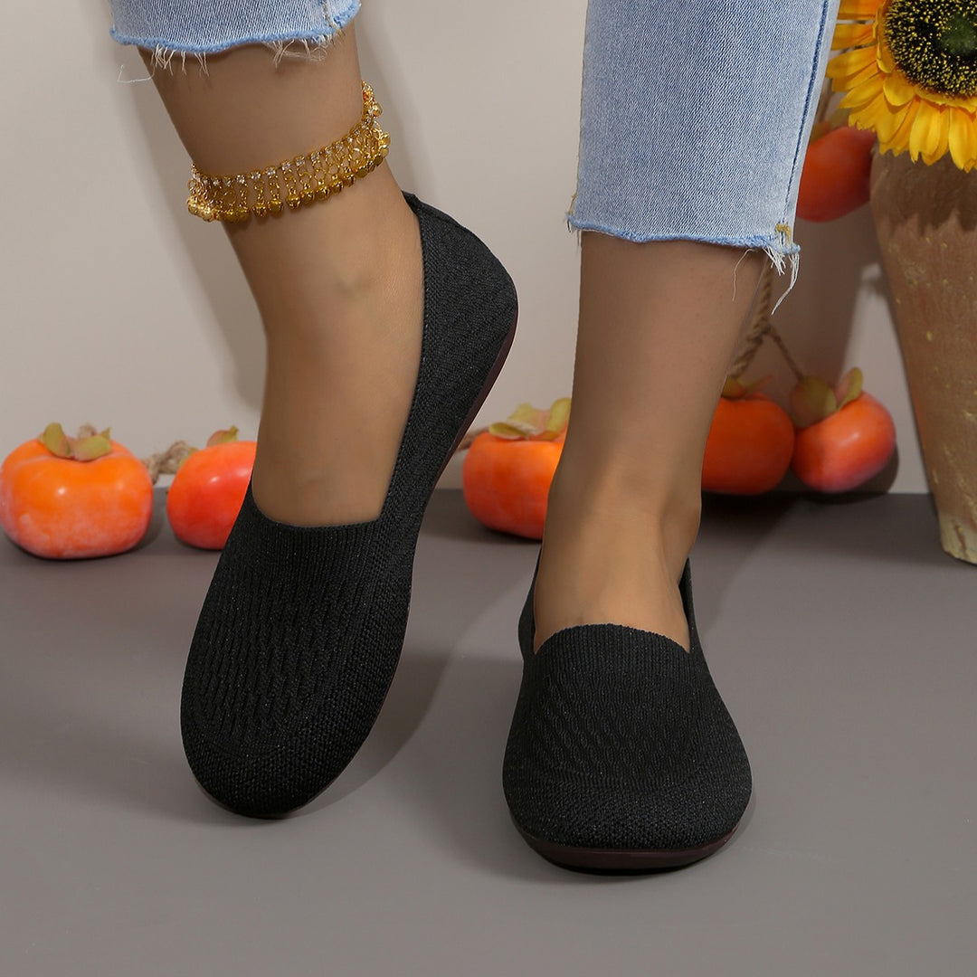 Dame Strik-Slippers med elastisk pasform og komfortabelt indlæg Stilla