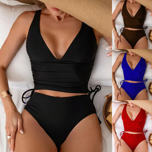 Dame bikini kombination med stilfulde flæsedetaljer og justerbare bånd Stilla
