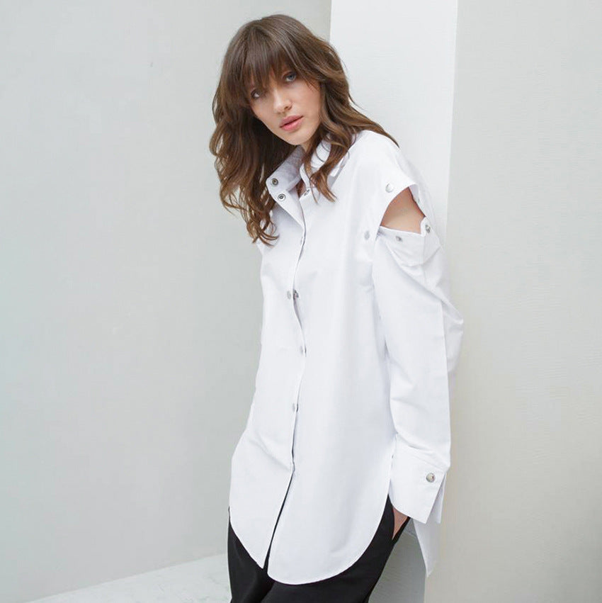 Dame Oversized Skjorte med struktureret design og modige detaljer Stilla