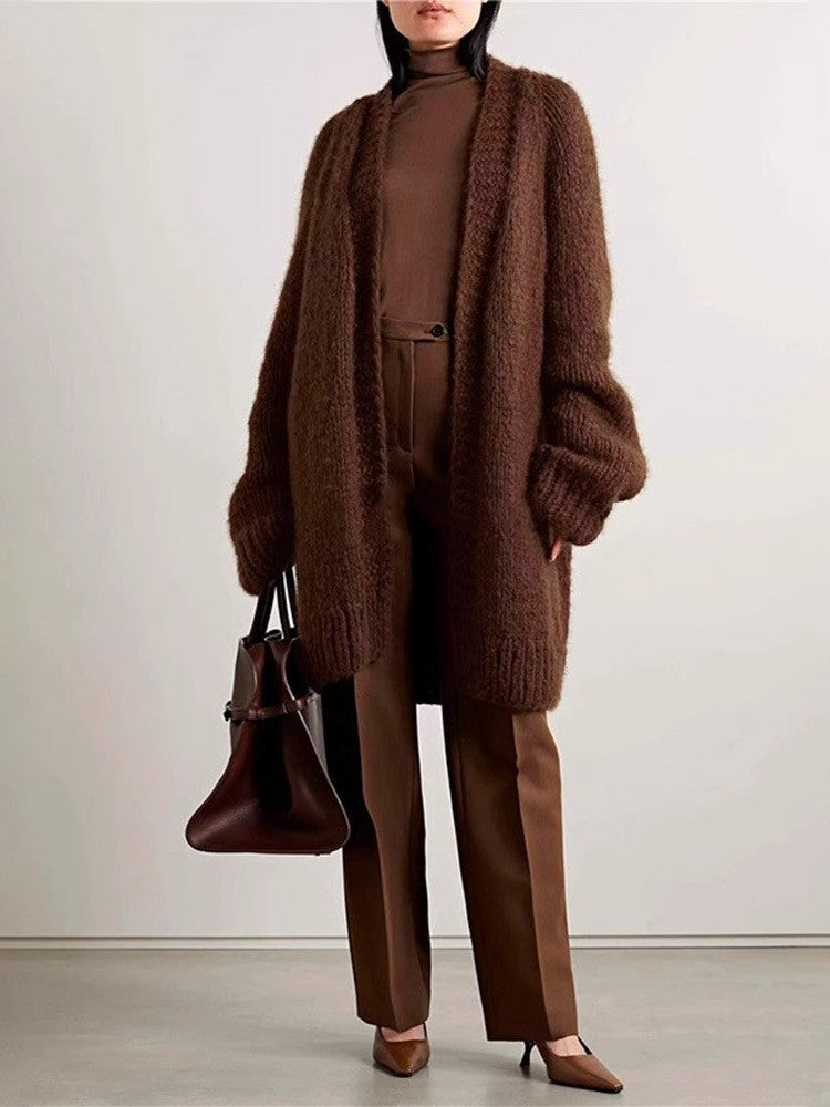 Dame blød oversized strik cardigan i høj kvalitets materiale med afslappet snit Stilla