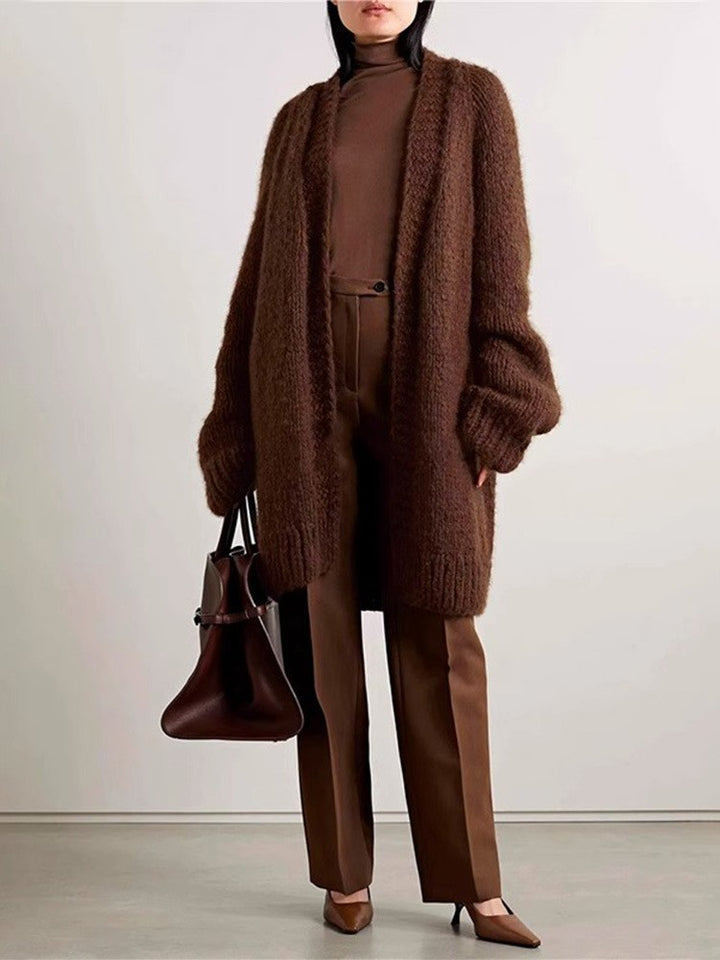 Dame blød oversized strik cardigan i høj kvalitets materiale med afslappet snit Stilla