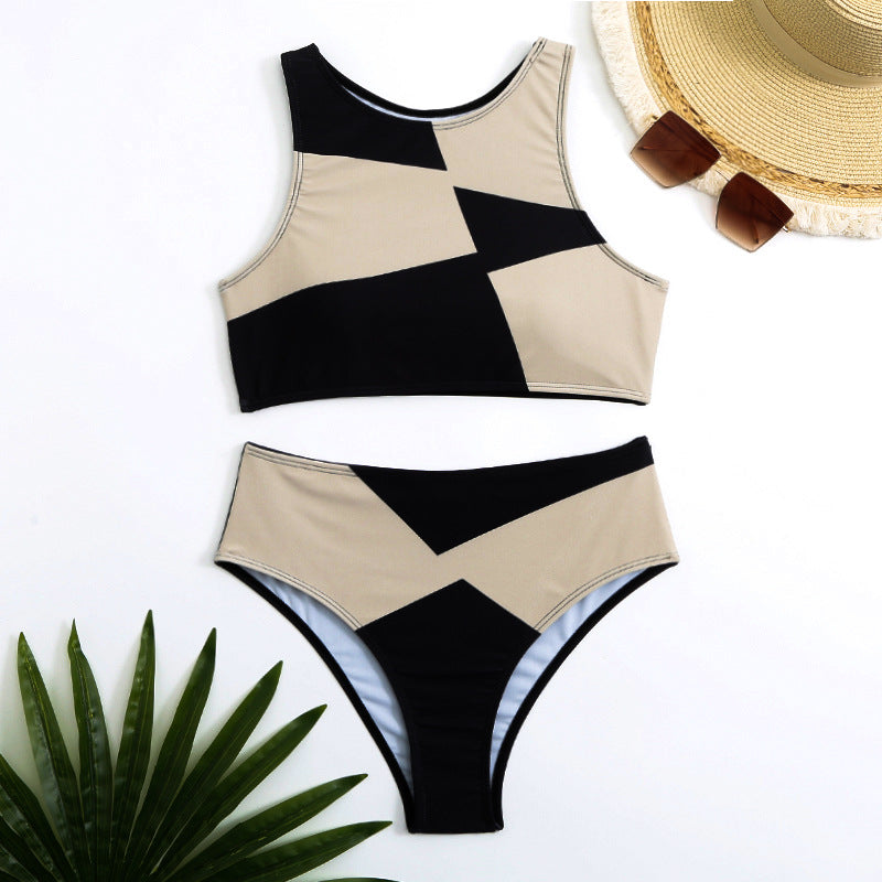 Dame Sport-Bikini-Sæt med moderne Geometri-Design og behagelig pasform Stilla