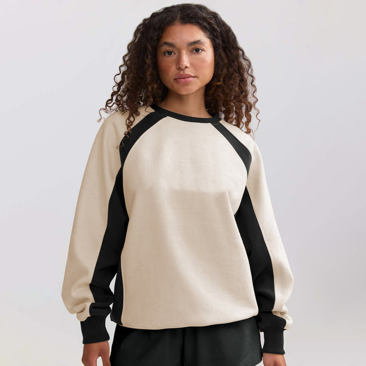 Dame Sporty Sweatshirt med kontrasterende indsatser Stilla