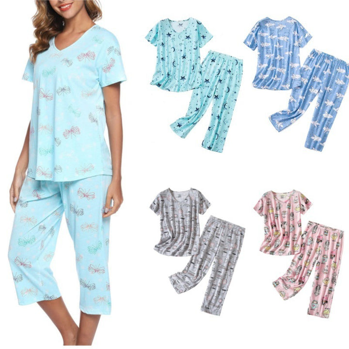 Damer Fun Grafik Pyjamas Sæt Stilla