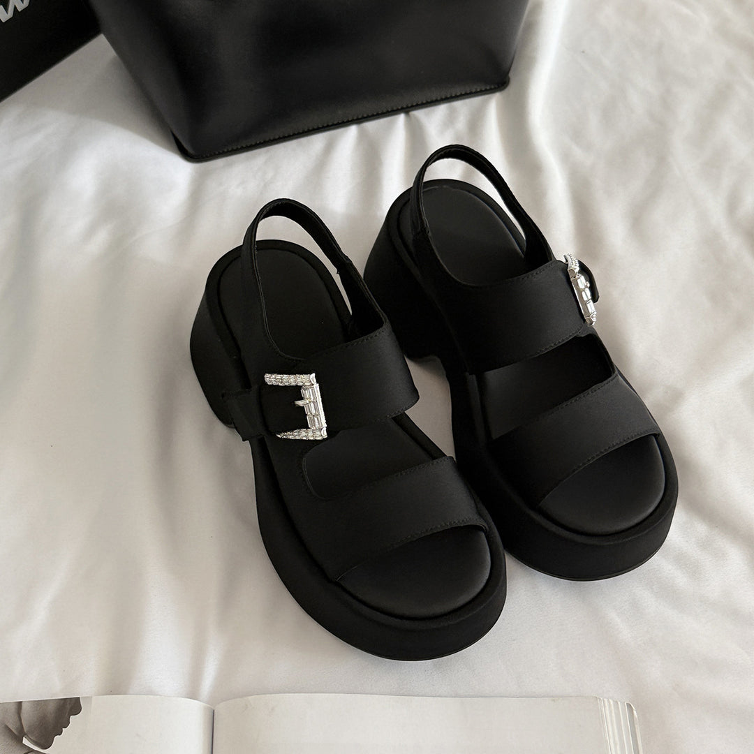 Femme Stilfulde Platform Slingback Sandaler Stilla