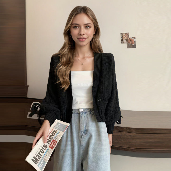 Damers fashionable strik cardigan med casual snit Stilla